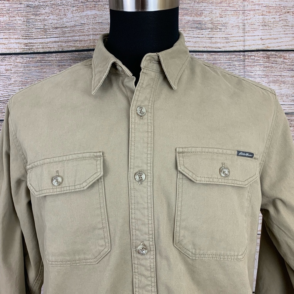 Eddie Bauer Button Fleece Lined Jacket Large